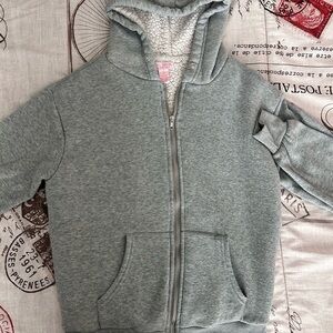 Theory Gray Hoodie with Sherpa Lining